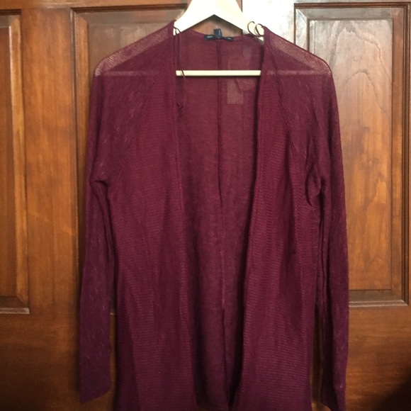 Cranberry American Eagle Draped Cardigan