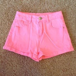 High-waisted shorts