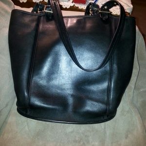 Coach Black Leather Hobo Tote Purse