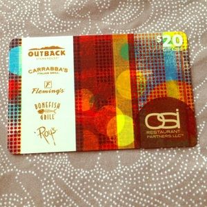 20$ gifts card! ON HOLD