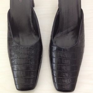 White Mountain Black Slip Ons