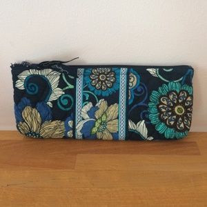 Vera Bradley blue floral pencil case