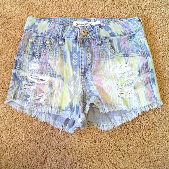 High waisted printed shorts - Picture 1 of 2
