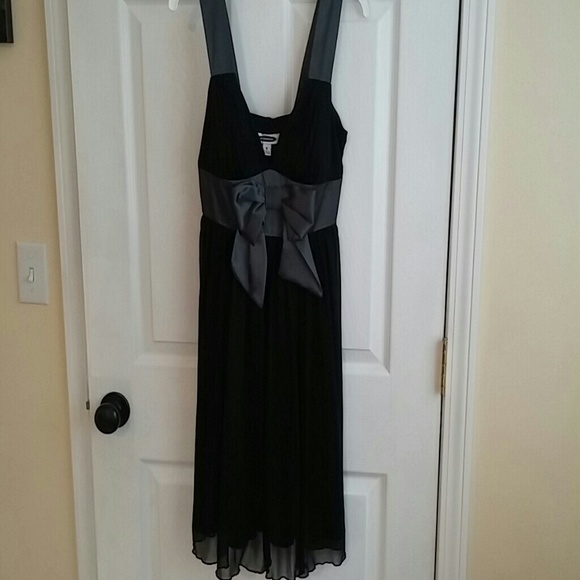 Black and grey cocktail dress