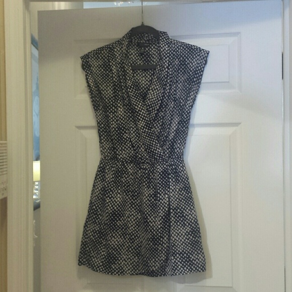 Aqua Faux Wrap Dress