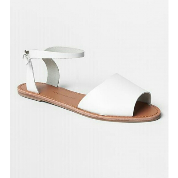 White Classic Leather Sandals