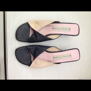 Donald J Pliner black / tan Slip Ons