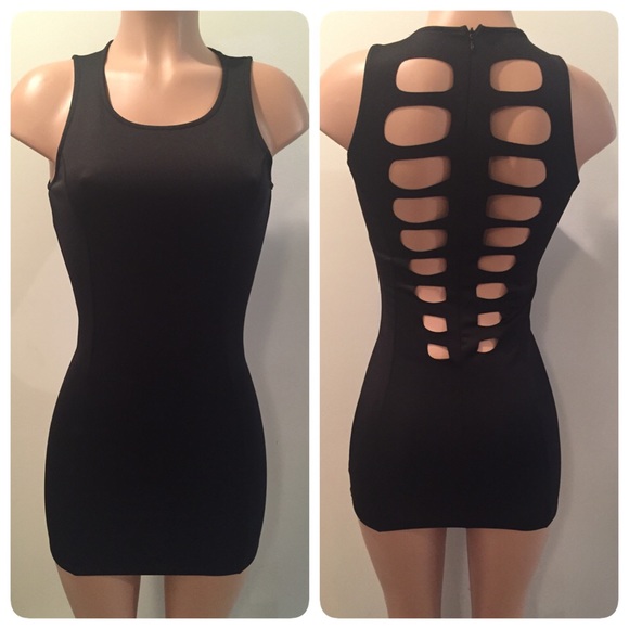 Black Cut-Out Mini Dress