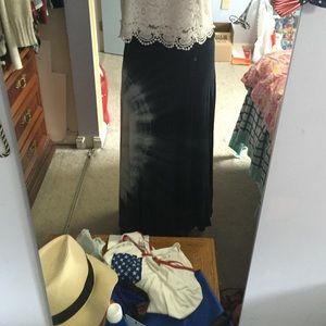 Blue maxi skirt
