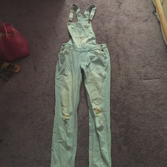 Blue jean overalls