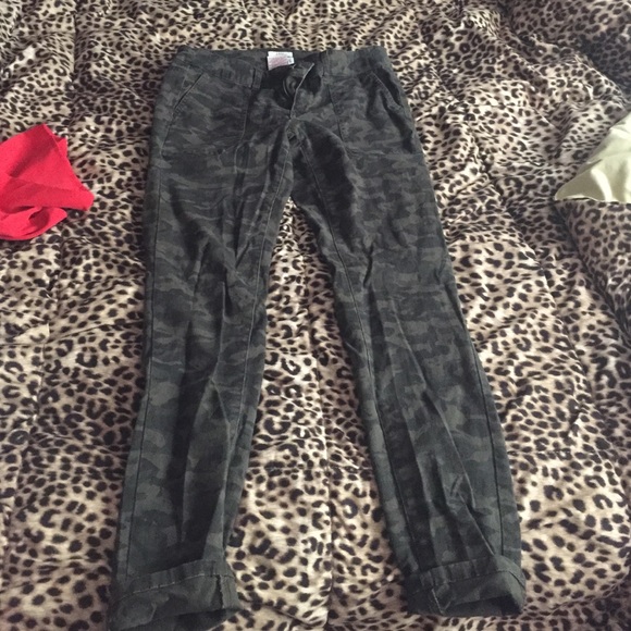 Green camo pants