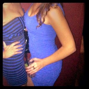 Fitted blue dress