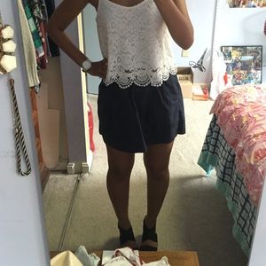 Navy Blue high waisted skirt