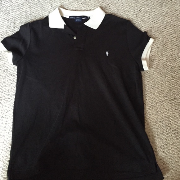 Black polo shirt