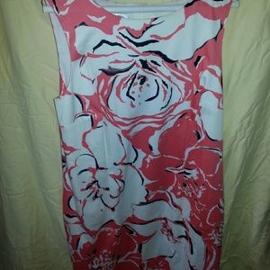 Lined sleeveless shift w/shrug. 10% off to 9 am.