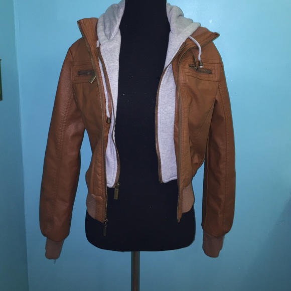 faux leather bomber jacket