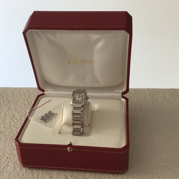 Cartier watch with additional links and case