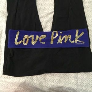 Pink Sequin Crop Leggings