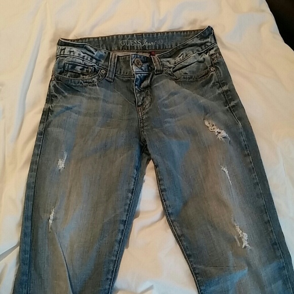 Guess Distressed, light denim jeans