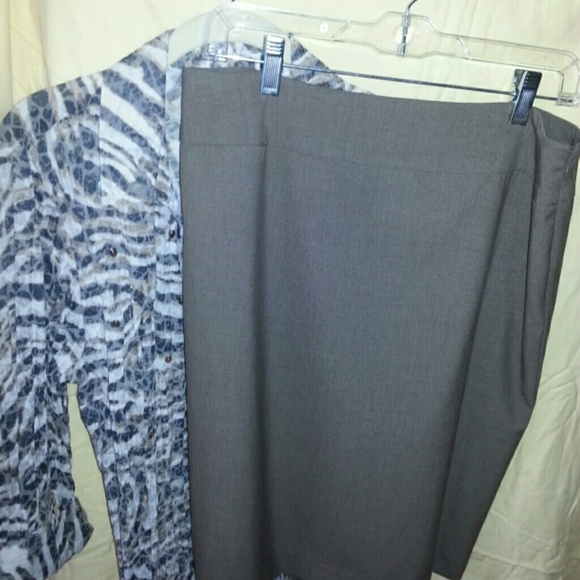 Taupe work skirt.