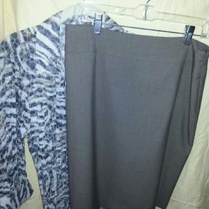 Taupe work skirt.