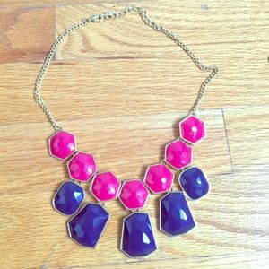 Navy & pink Francesca's statement necklace