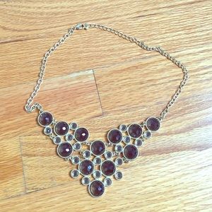 Gray & gold Francesca's statement necklace