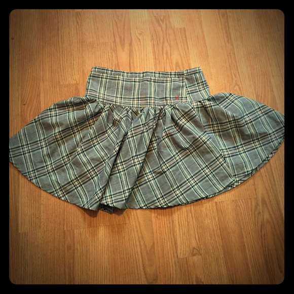 NWOT super cute blue plaid skirt Hurley brand