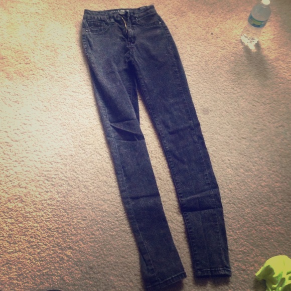 High rise skinny jeans