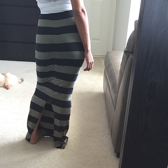 Free people striped fitted skirt - Picture 3 of 4