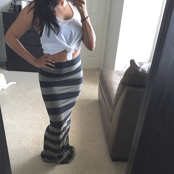 Free people striped fitted skirt - Picture 4 of 4