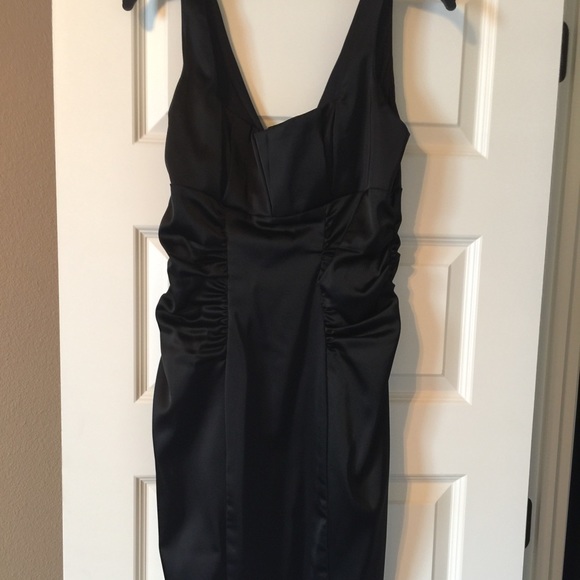 Black Satin Cocktail Dress by XScape