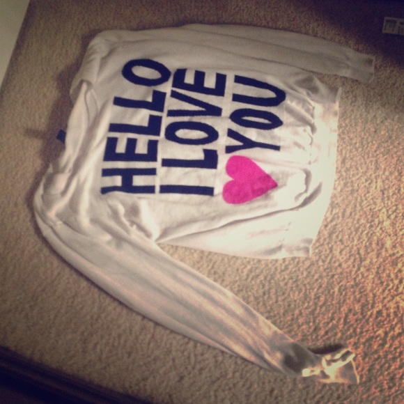 "Hello I love you" sweater