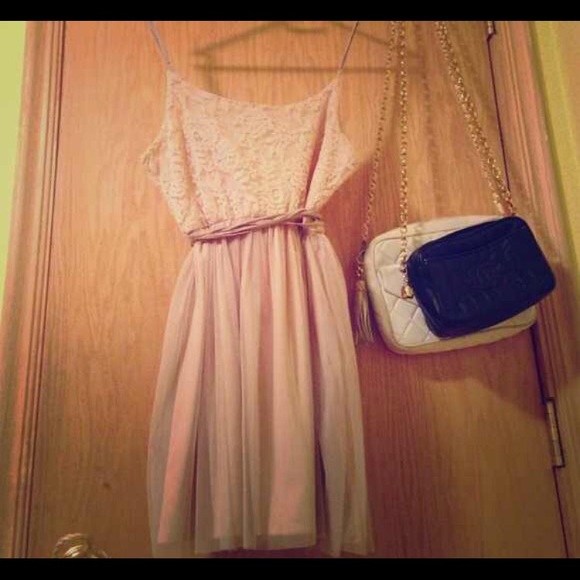 Zara floral mesh spaghetti strap ballerina dress