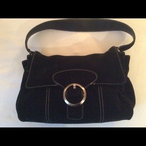 Ann Taylor black suede handbag