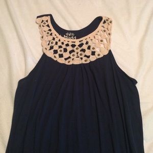 Navy blue top