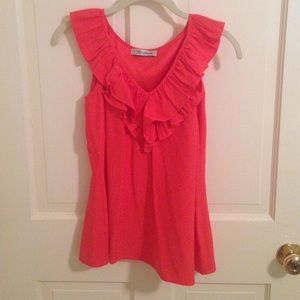 Silk Ruffle Tank