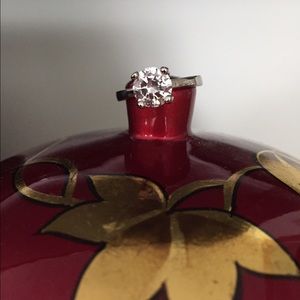 8mm (2ct equivalent) stainless steel solitaire