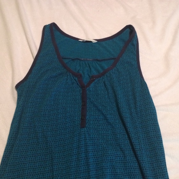 Blue polka dot tank