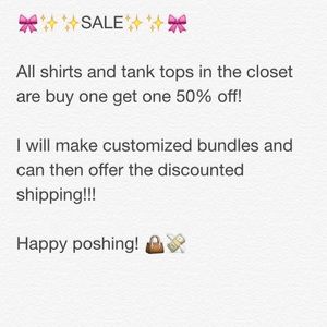 BOGO 50% ALL TOPS SALE