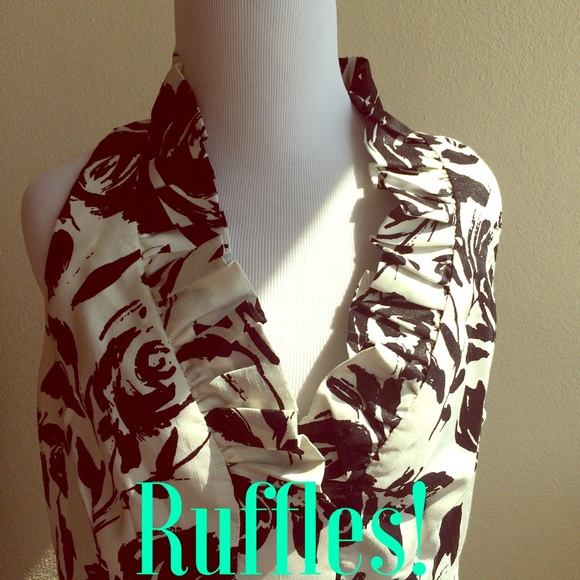 Adorable Black and White Ruffled Dress