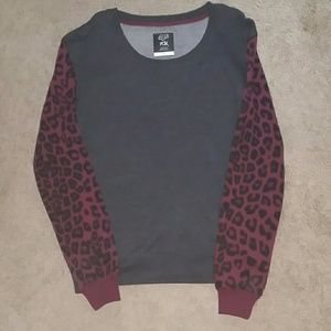 NWOT Fox hoodless sweatshirt