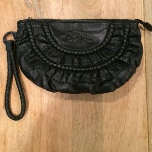 Betsey Johnson leather clutch