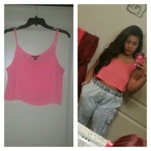 Pink Crop Top Tank