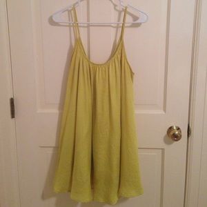 Neon yellow swing dress