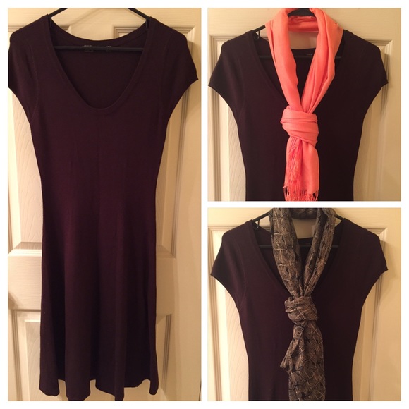 Brown Tea Length Dress