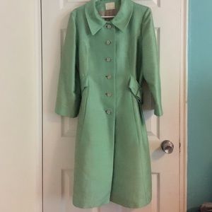 Bullocks original vintage green silk coat
