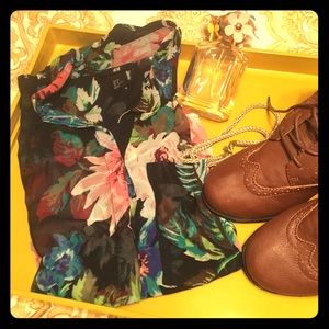 NWOT H&M Sheer Floral Blouse