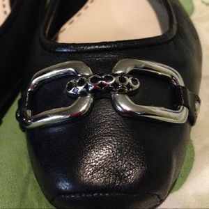 Gorgeous black leather Coach Ballet slipper.