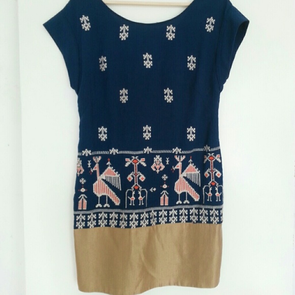 Anthropologie embroidered dress